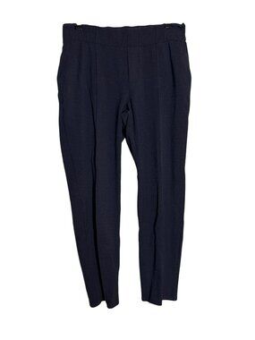 Garnet Hill Navy Tencel Blend Pull-On Ankle Pants Size M